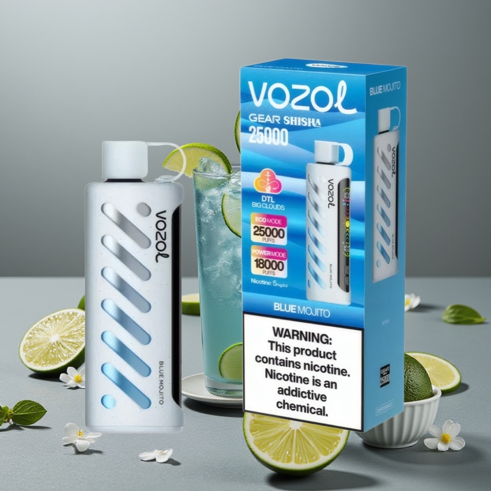 VOZOL Gear Shisha 25000 Puffs Dual Mesh 5mg Blue Mojito