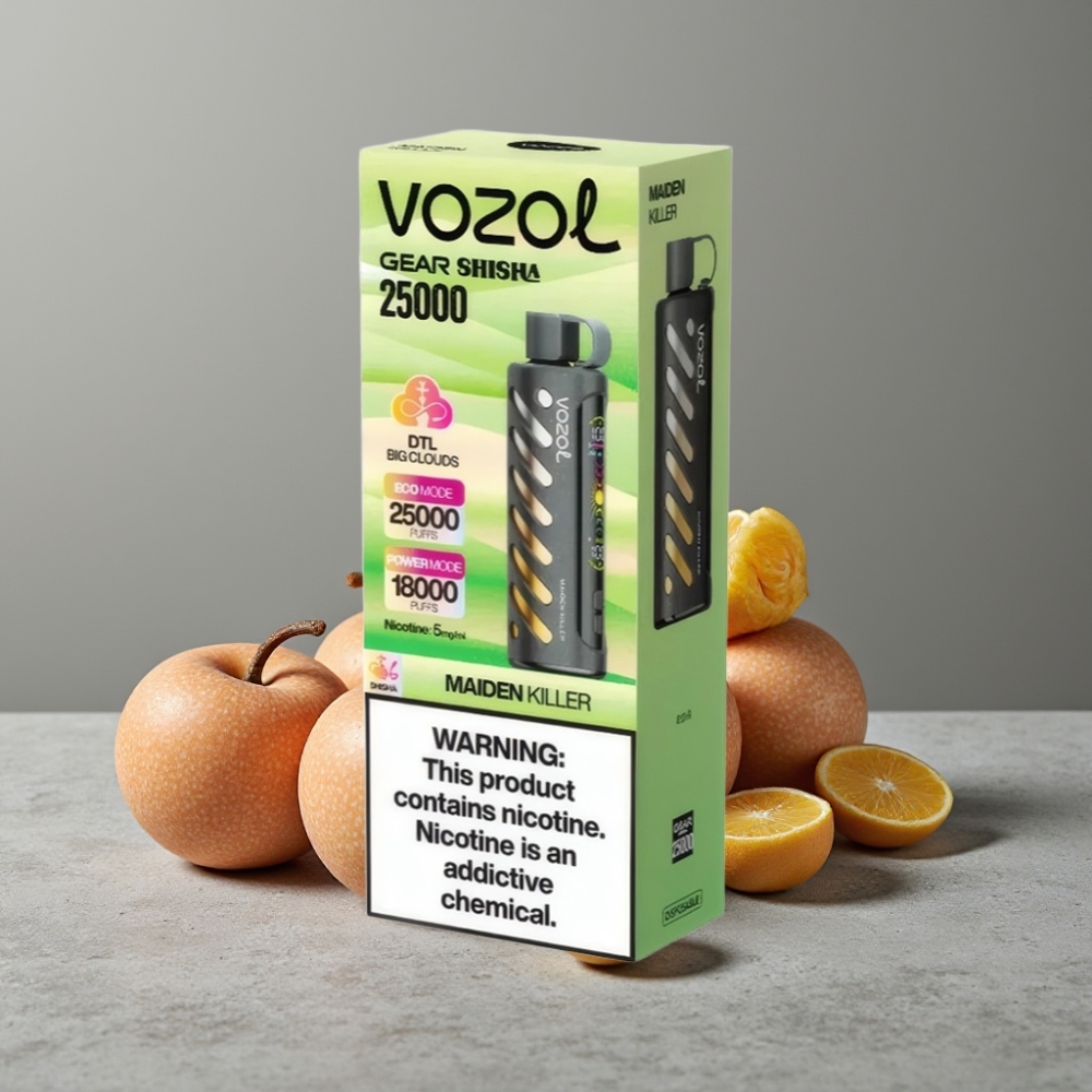 VOZOL Gear Shisha 25000 Puffs Dual Mesh 5mg S.i.L.C Tech Maiden Killer