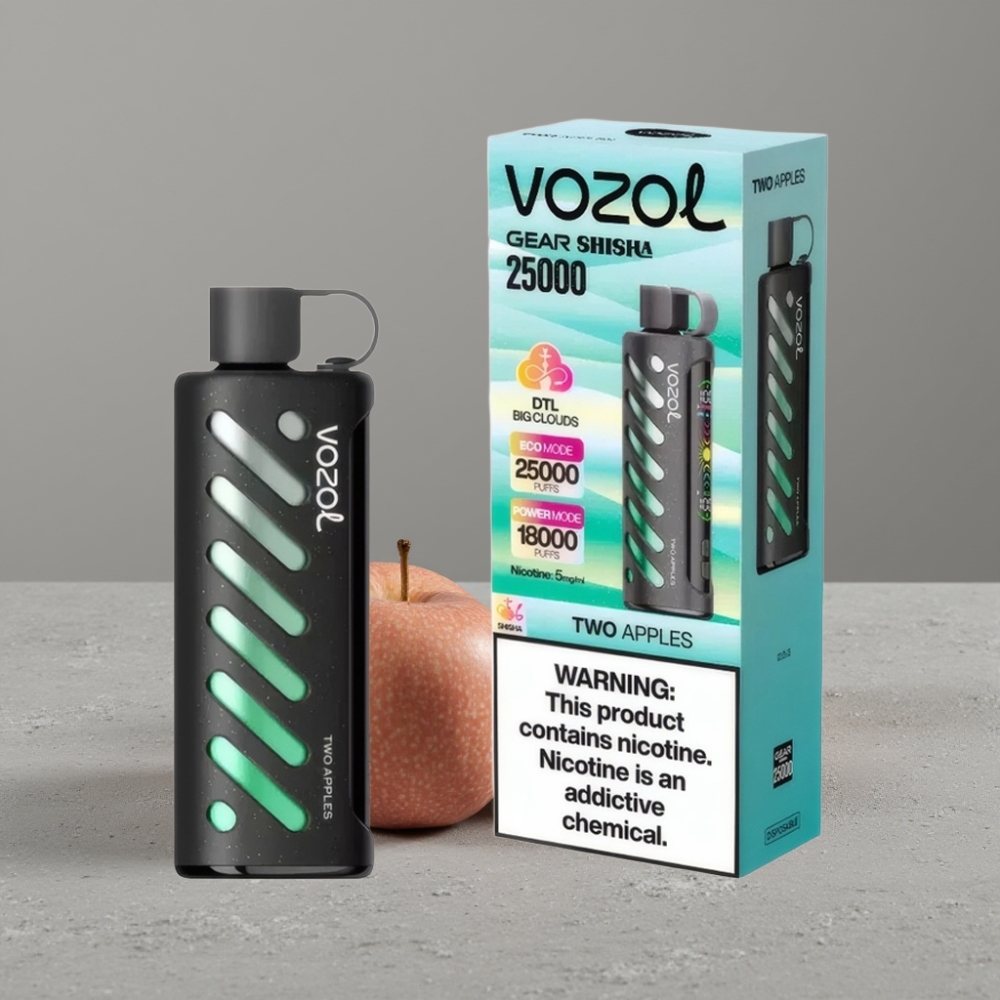 VOZOL Gear Shisha 25000 Puffs Dual Mesh 5mg mit Zwei Äpfeln