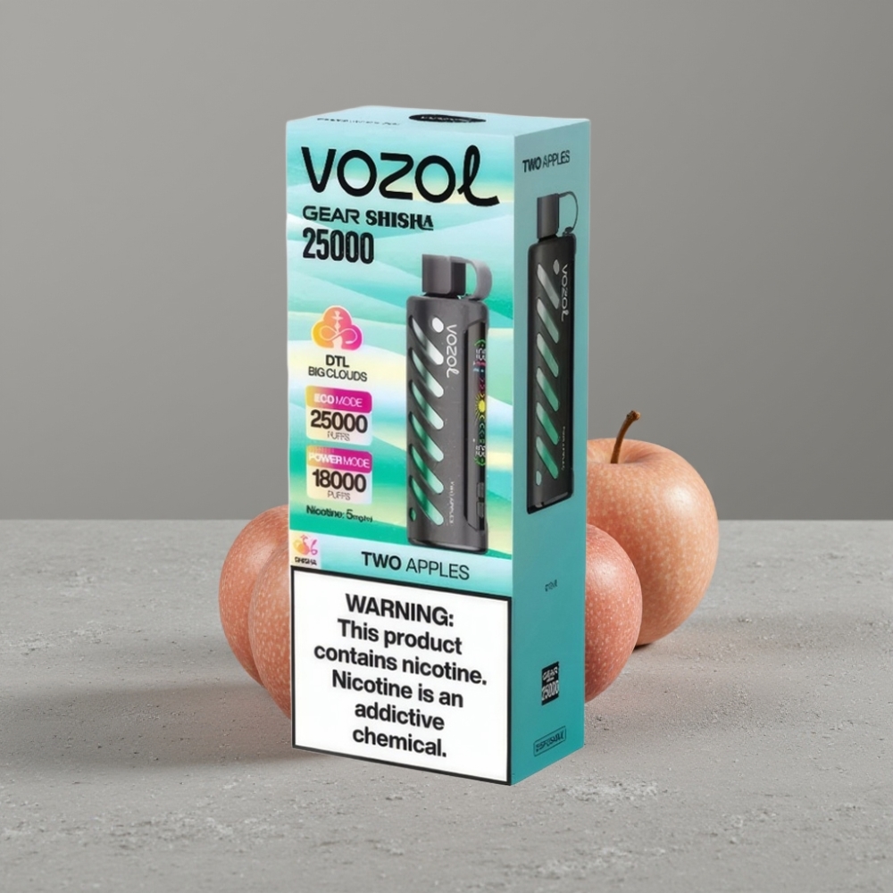 VOZOL Gear Shisha 25000 Puffs Dual Mesh 5mg mit Zwei Äpfeln