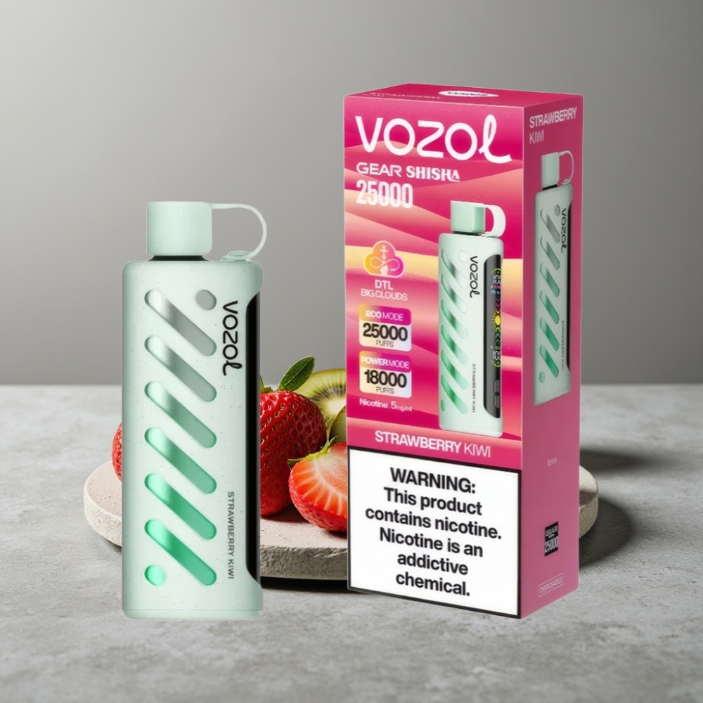 VOZOL Gear Shisha 25000 Puffs Dual Mesh 5mg/ml Erdbeer-Kiwi