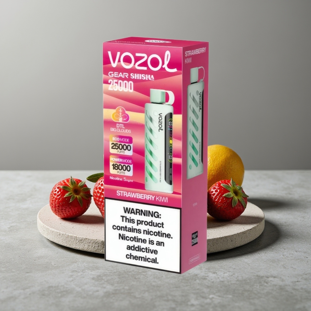 VOZOL Gear Shisha 25000 Puffs Dual Mesh 5mg/ml Erdbeer-Kiwi