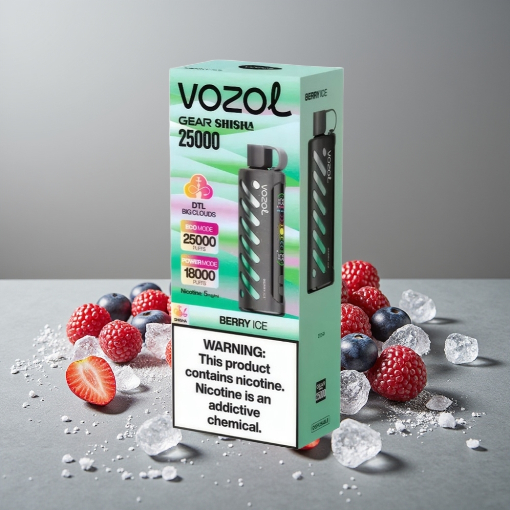 VOZOL Gear Shisha 25000 Puffs Dual Mesh Berry Ice 5mg