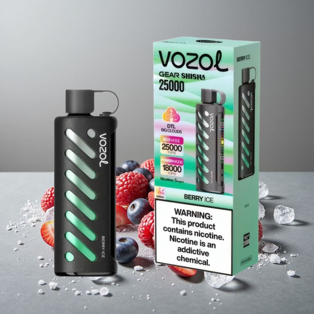 VOZOL Gear Shisha 25000 Puffs Dual Mesh Berry Ice 5mg