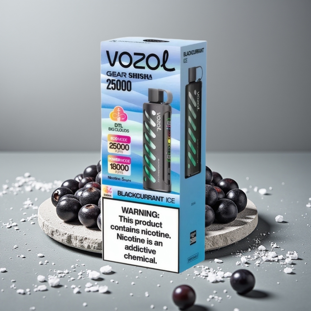 VOZOL Gear Shisha 25000 Puffs Dual Mesh S.i.L.C Tech Blackcurrant Ice