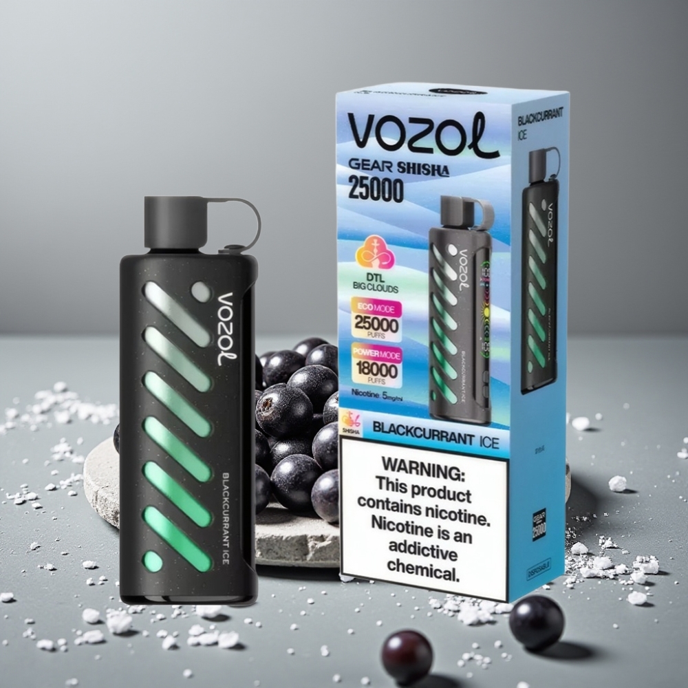 VOZOL Gear Shisha 25000 Puffs Dual Mesh S.i.L.C Tech Blackcurrant Ice