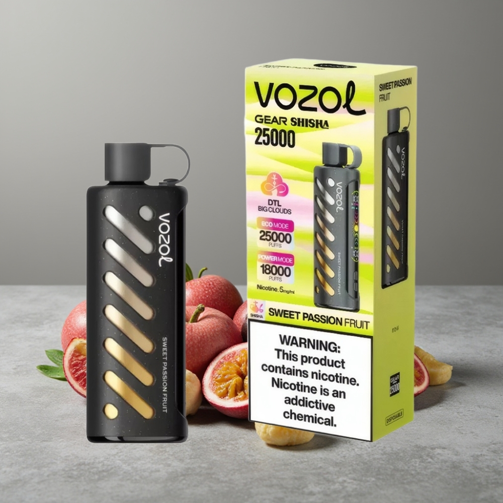 VOZOL Gear Shisha 25000 Puffs Dual Mesh S.i.L.C Tech Sweet Passion Fruit