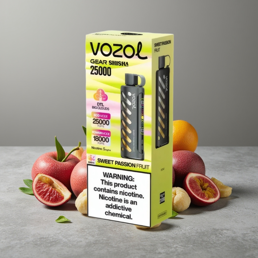 VOZOL Gear Shisha 25000 Puffs Dual Mesh S.i.L.C Tech Sweet Passion Fruit