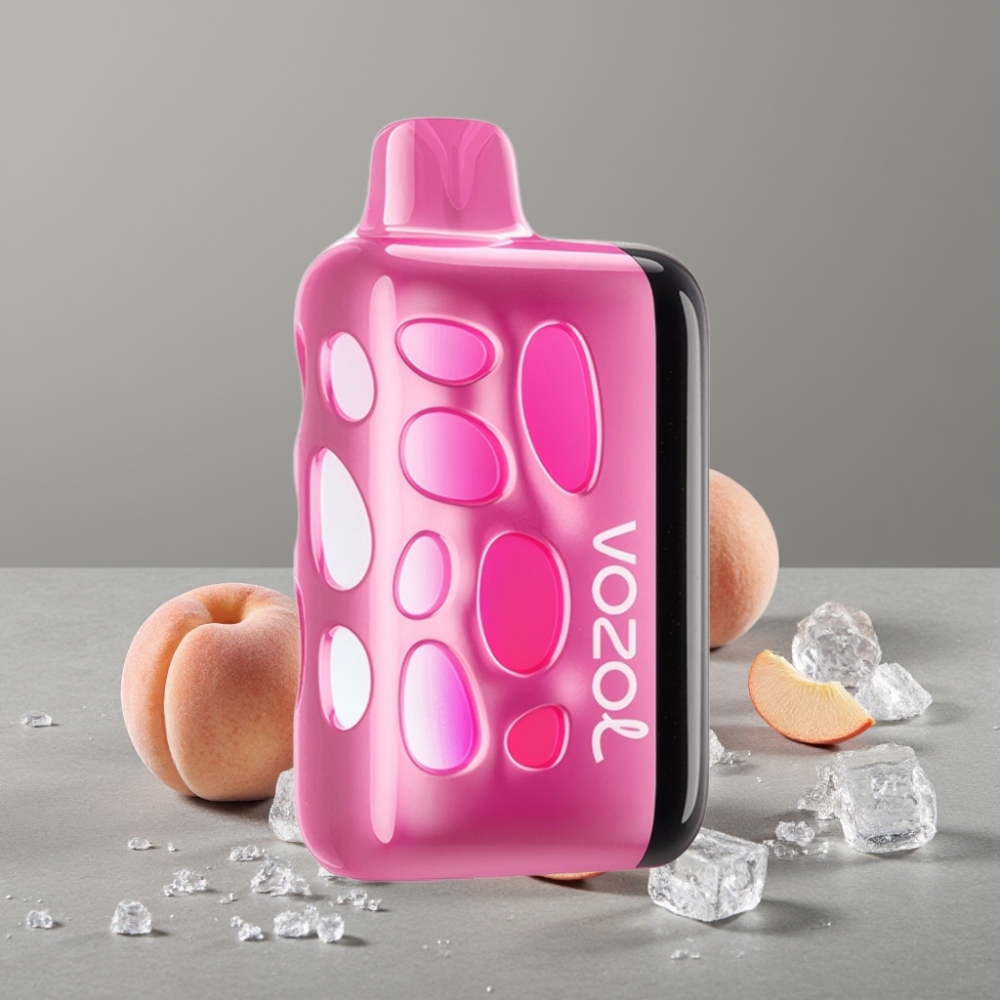 VOZOL RAVE 40000 Einweg-Vape – 270° Glow, Beat-Sync, Peach Ice