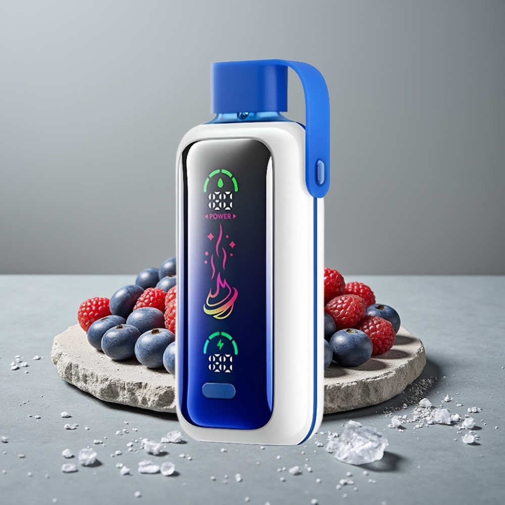 VOZOL Star 20000 Puffs 2,2" HD Spiegelbild Dual Mesh 650mAh Blauer Razz Eis