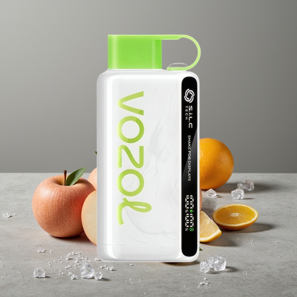 VOZOL STAR 9000/12000 Shake Anzeige PCR SilC TECH Sour Apple Ice