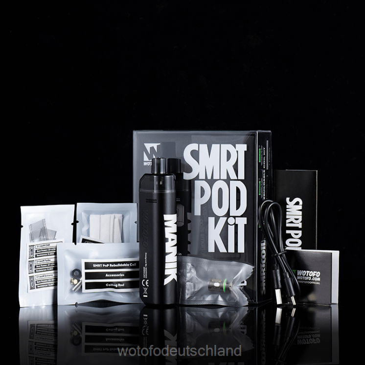 Wotofo Vape Flavours - Wotofo SMRT Pod-Kit 2P6PL17 PNP-Kit schwarz blau