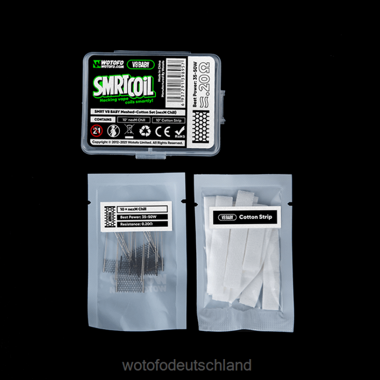 Wotofo Berlin - Wotofo SMRT v8 Baby-Mesh-Baumwoll-Set 2P6PL352 nexmesh chill