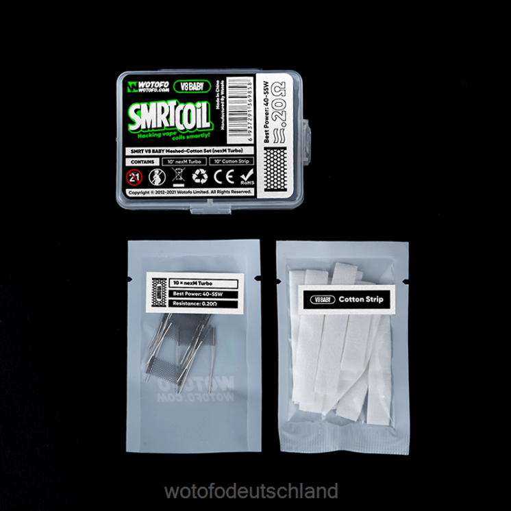Wotofo Berlin - Wotofo SMRT v8 Baby-Mesh-Baumwoll-Set 2P6PL352 nexmesh chill