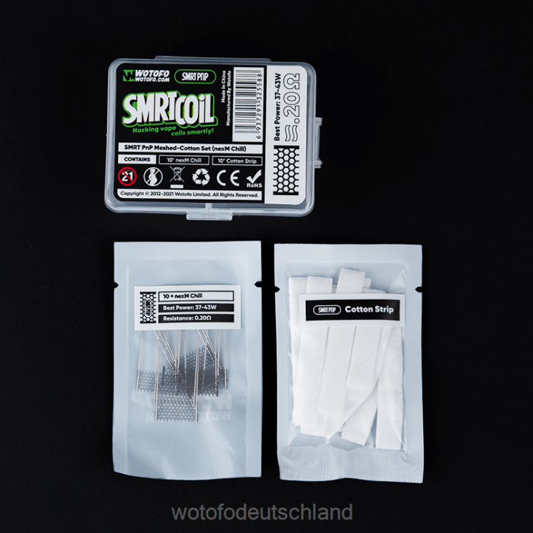 Wotofo Vape Flavours - Wotofo SMRT PNP-Mesh-Baumwoll-Set 2P6PL317 nexmesh chill