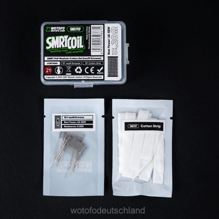 Wotofo Vape Flavours - Wotofo SMRT PNP-Mesh-Baumwoll-Set 2P6PL317 nexmesh chill