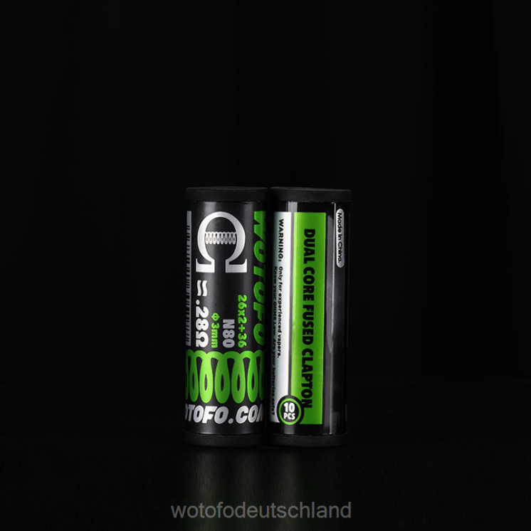 Wotofo Vape Pod - Wotofo vorgefertigte Spulen 2P6PL314 Dual Core Fused Clapton 0,28 Ohm 10 Stück
