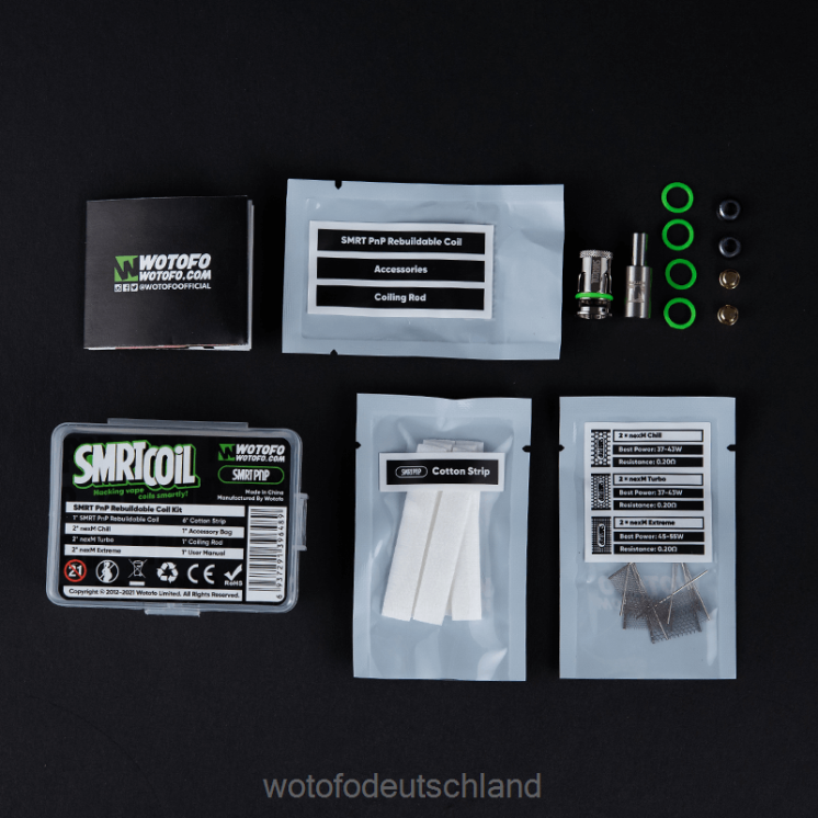 Wotofo Vape Price - Wotofo SMRT wiederaufbaubarer Spulensatz 2P6PL318 Smart-PNP-Kit